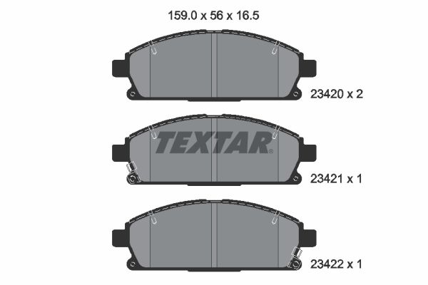 TEXTAR 2342001 Brake Pad Set, disc brake