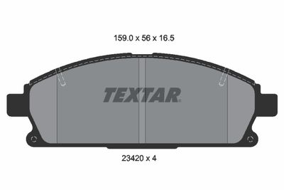 Brake Pad Set, disc brake TEXTAR 2342004