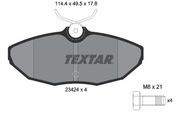 TEXTAR 2342401 Brake Pad Set, disc brake