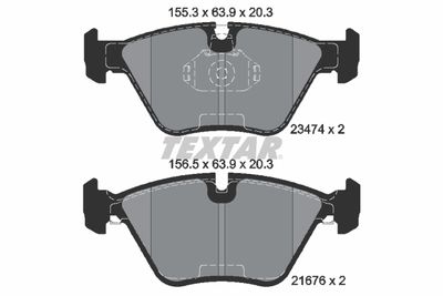 Brake Pad Set, disc brake TEXTAR 2347402