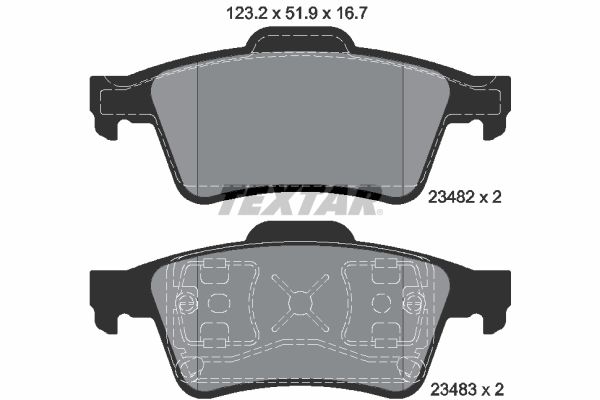 TEXTAR 2348202 Brake Pad Set, disc brake