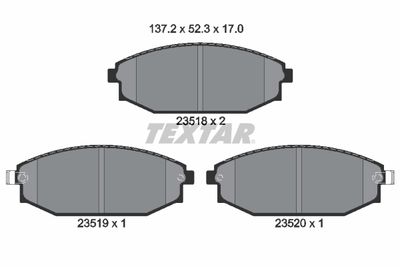 Brake Pad Set, disc brake TEXTAR 2351801