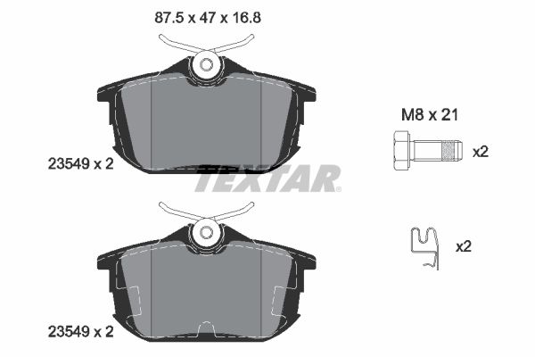 TEXTAR 2354901 Brake Pad Set, disc brake