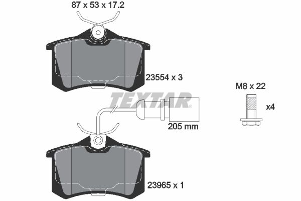 TEXTAR 2355403 Brake Pad Set, disc brake