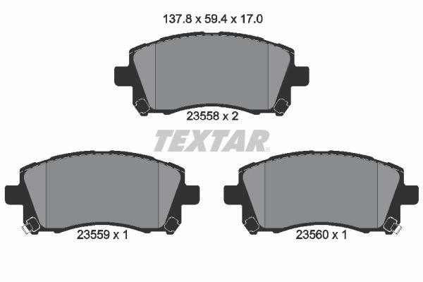 TEXTAR 2355802 Brake Pad Set, disc brake