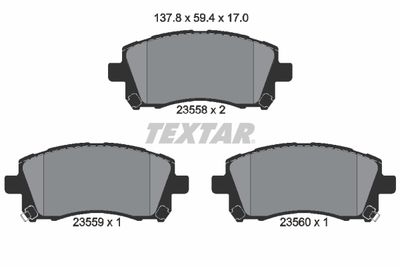 Brake Pad Set, disc brake TEXTAR 2355802