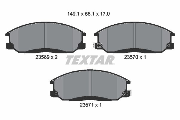 TEXTAR 2356901 Brake Pad Set, disc brake