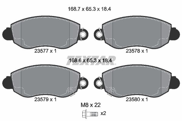 TEXTAR 2357701 Brake Pad Set, disc brake