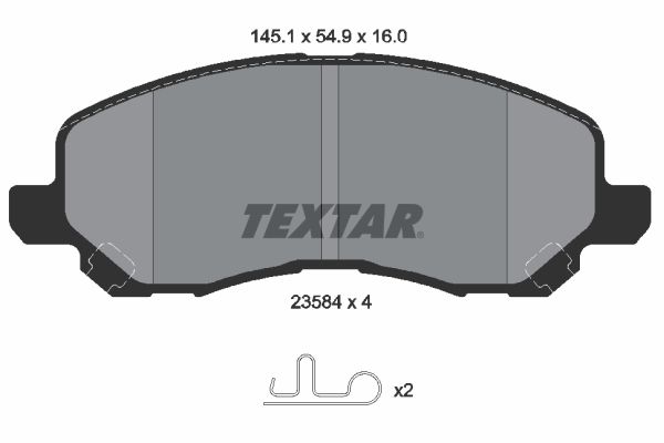 TEXTAR 2358403 Brake Pad Set, disc brake