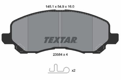 Brake Pad Set, disc brake TEXTAR 2358403