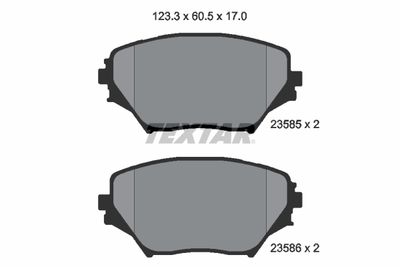 Brake Pad Set, disc brake TEXTAR 2358501