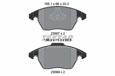 Brake Pad Set, disc brake TEXTAR 2358704