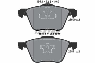 Brake Pad Set, disc brake TEXTAR 2359001