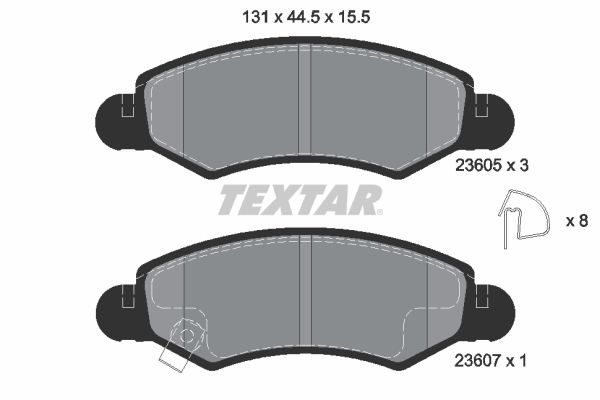 TEXTAR 2360501 Brake Pad Set, disc brake