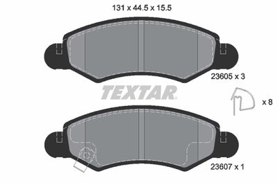 Brake Pad Set, disc brake TEXTAR 2360501