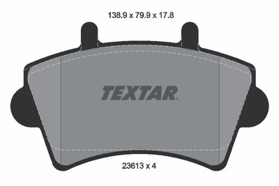 Brake Pad Set, disc brake TEXTAR 2361301