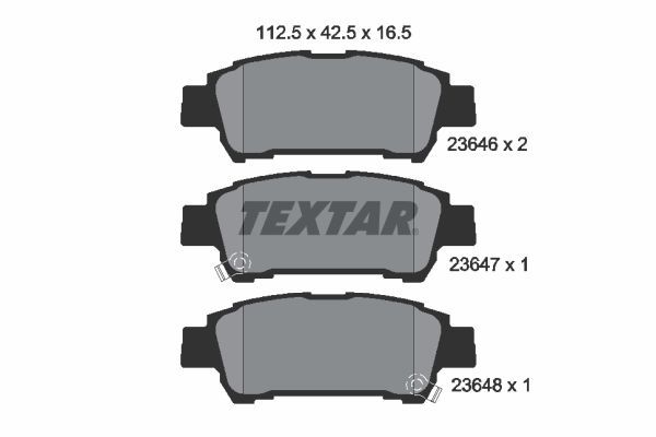 TEXTAR 2364601 Brake Pad Set, disc brake