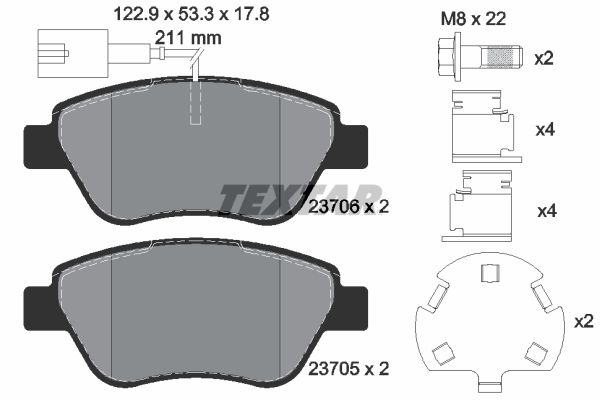 TEXTAR 2370601 Brake Pad Set, disc brake