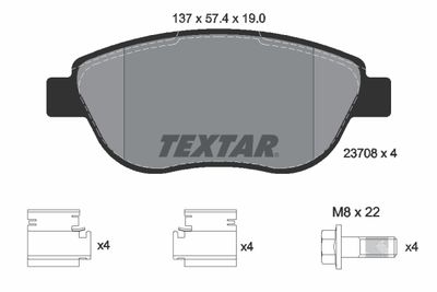 Brake Pad Set, disc brake TEXTAR 2370803