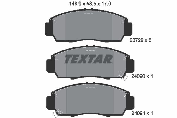 TEXTAR 2372901 Brake Pad Set, disc brake