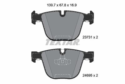 Brake Pad Set, disc brake TEXTAR 2373101