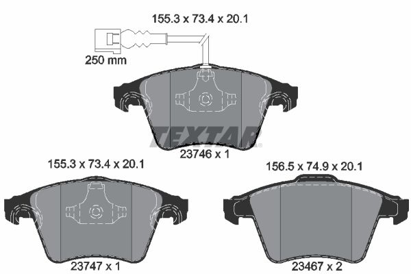 TEXTAR 2374602 Brake Pad Set, disc brake