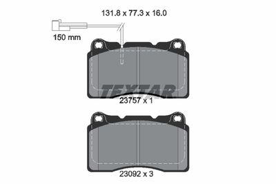 Brake Pad Set, disc brake TEXTAR 2375701