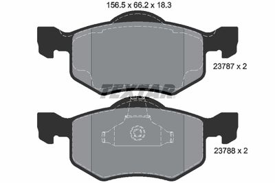 Brake Pad Set, disc brake TEXTAR 2378701