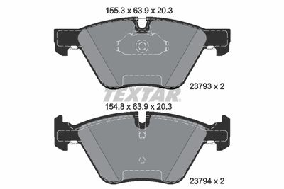 Brake Pad Set, disc brake TEXTAR 2379301