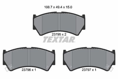 Brake Pad Set, disc brake TEXTAR 2379501