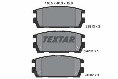 Brake Pad Set, disc brake TEXTAR 2381301