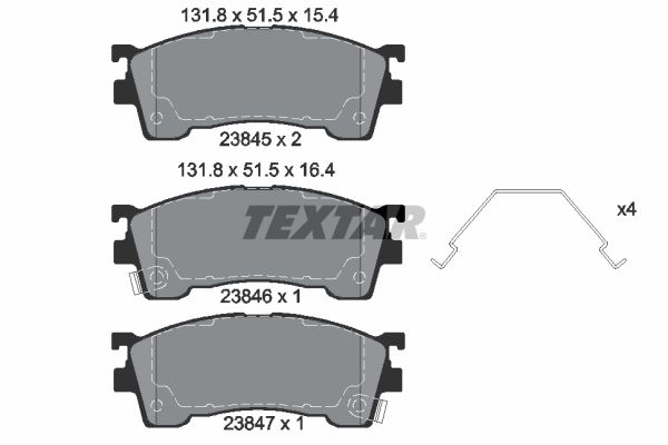 TEXTAR 2384504 Brake Pad Set, disc brake