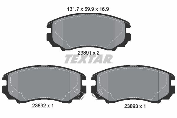 TEXTAR 2389101 Brake Pad Set, disc brake