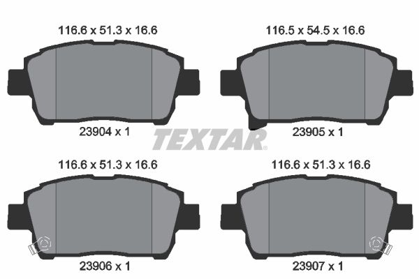 TEXTAR 2390401 Brake Pad Set, disc brake