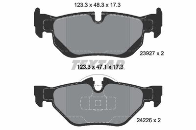 Brake Pad Set, disc brake TEXTAR 2392701