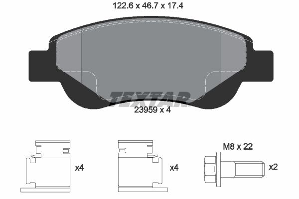 TEXTAR 2395901 Brake Pad Set, disc brake