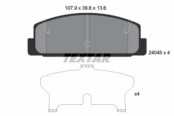 TEXTAR 2404501 Brake Pad Set, disc brake