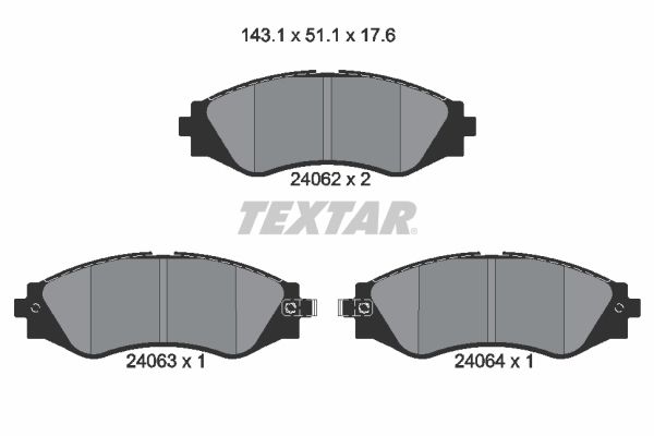 TEXTAR 2406201 Brake Pad Set, disc brake