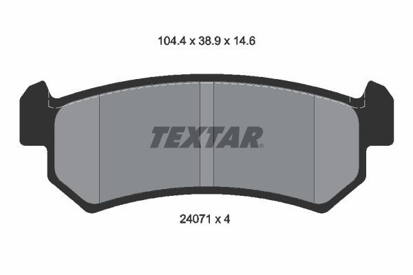 TEXTAR 2407101 Brake Pad Set, disc brake