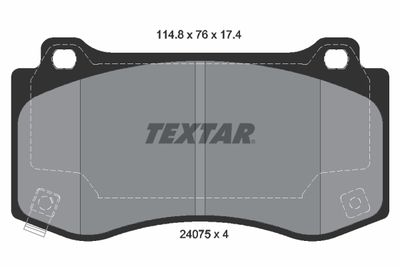 Brake Pad Set, disc brake TEXTAR 2407501