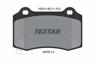 Brake Pad Set, disc brake TEXTAR 2407601