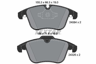 Brake Pad Set, disc brake TEXTAR 2408401