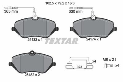 Brake Pad Set, disc brake TEXTAR 2413303