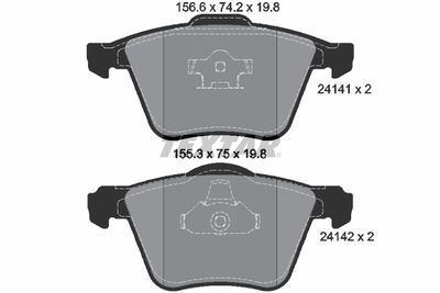 Brake Pad Set, disc brake TEXTAR 2414101