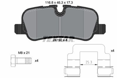 Brake Pad Set, disc brake TEXTAR 2419201