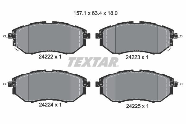 TEXTAR 2422201 Brake Pad Set, disc brake