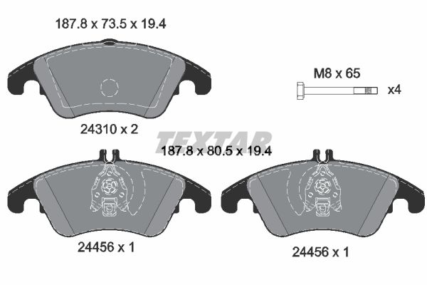 TEXTAR 2431001 Brake Pad Set, disc brake