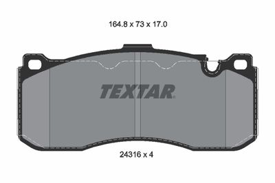 Brake Pad Set, disc brake TEXTAR 2431601