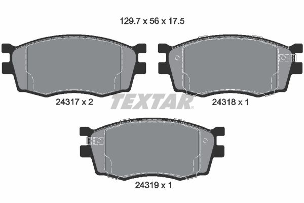 TEXTAR 2431701 Brake Pad Set, disc brake