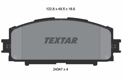 Brake Pad Set, disc brake TEXTAR 2434701